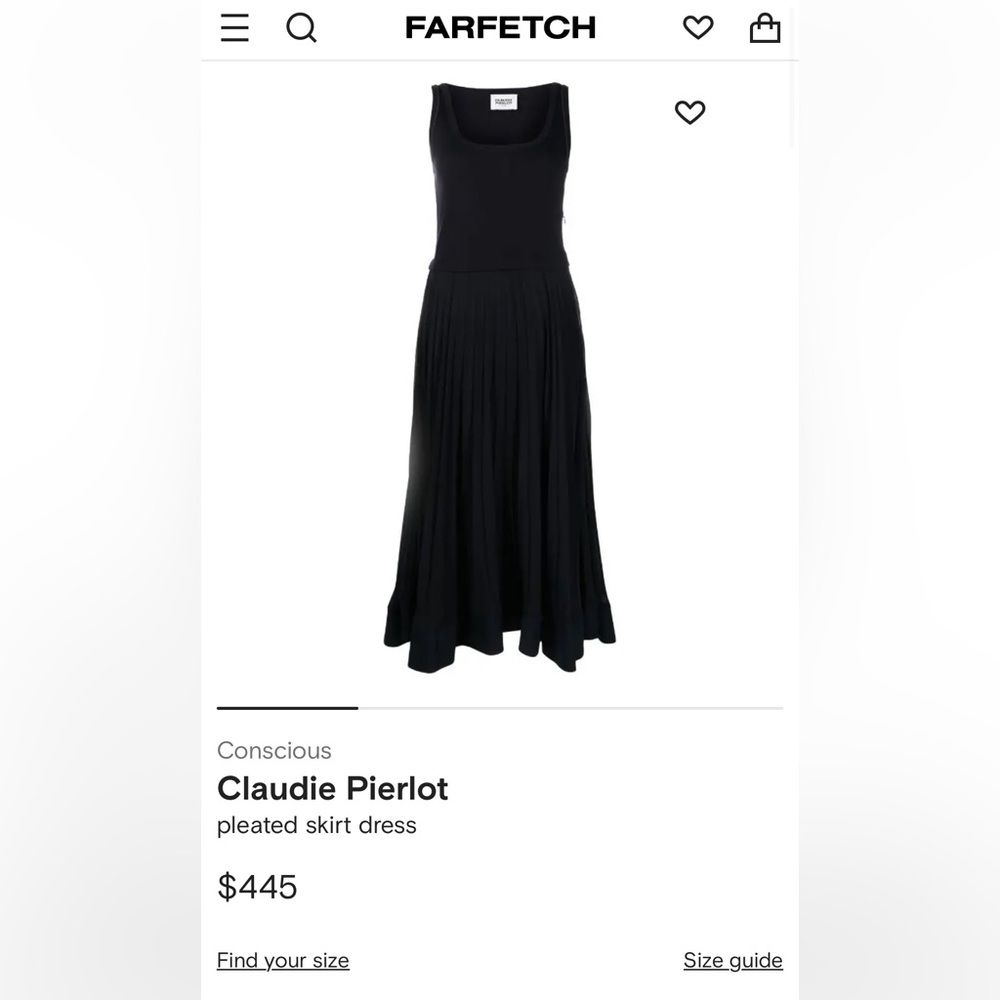 Claudie Pierlot pleated skirt dress